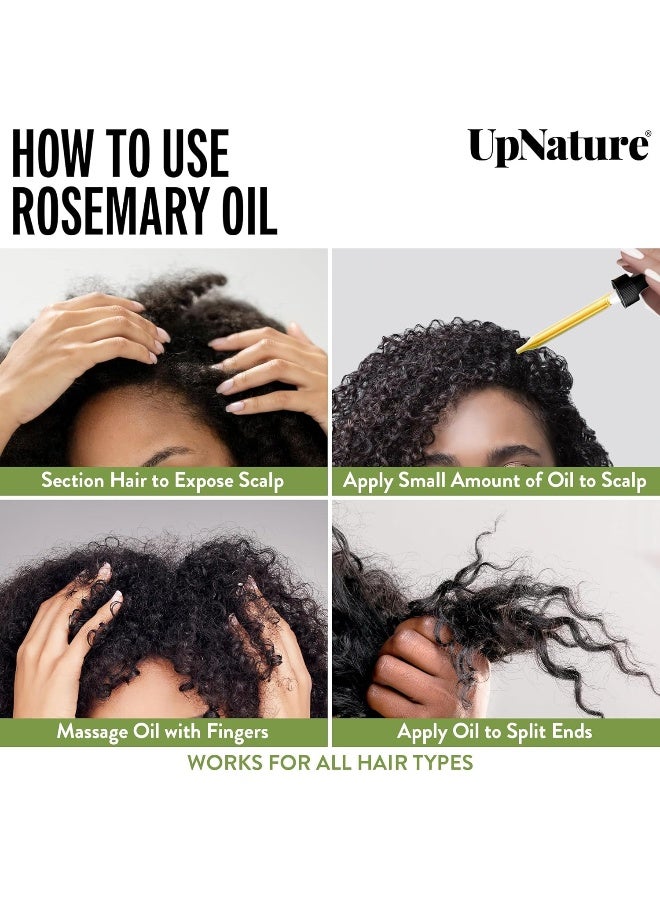 upnature USDA Certified Organic Rosemary Essential Oil 2oz – 100% Pure Rosemary Oil for Hair Growth & Skin, Improve Focus and Memory, Relieves Pain & Improves Circulation- Therapeutic Grade Aromatherapy Oil - Image 4
